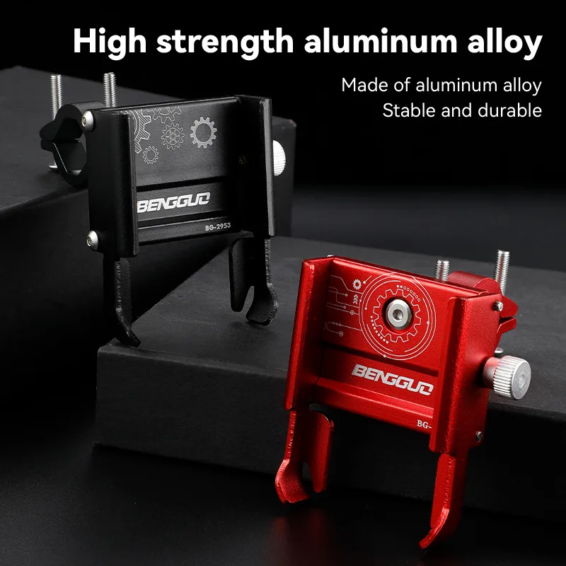 Fahrrad-Handyhalter 360° ° Rotation Aluminiumlegierung MTB Fahrrad GPS Halterung Roller Motorrad Lenkerhalterung