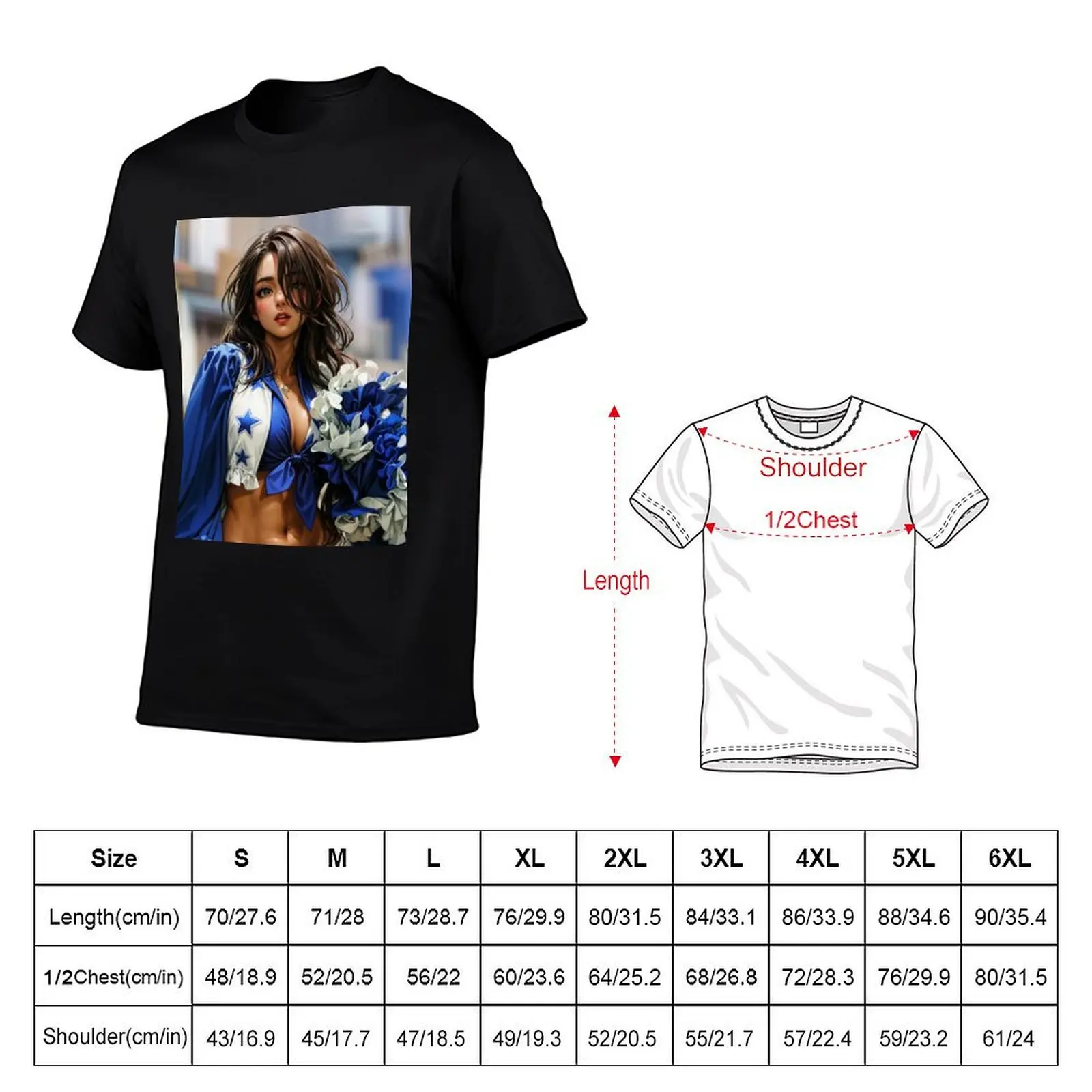 Anime PinUp Girl: Syun Kamakado 039 (undercover as a hot cheerleader) T-Shirt basketball graphic tees mens designer t shirt