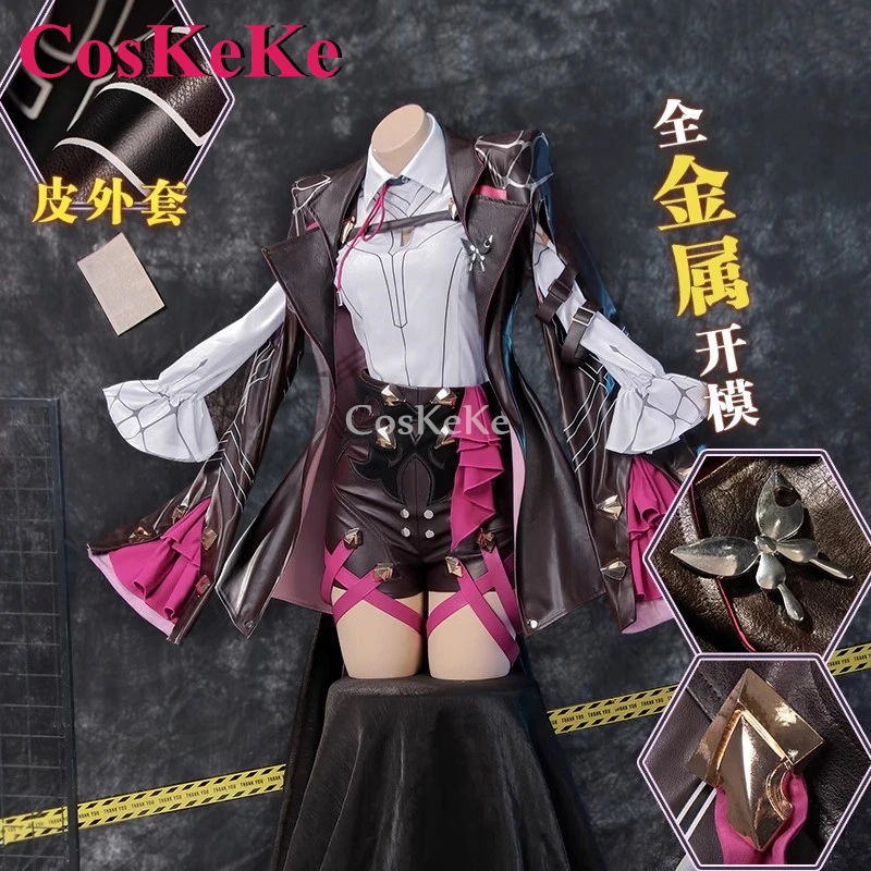 

CosKeKe Kafka Cosplay Anime Honkai: Star Rail Costume Sweet Leather Uniform Full Set Halloween Party Role Play Clothing S-XXL