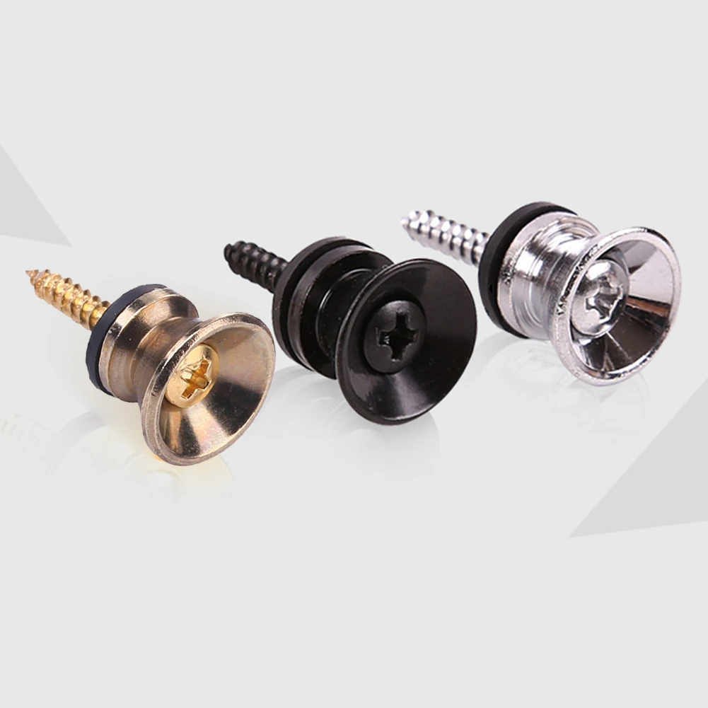 2-10pcs Guitar Strap Lock Metal Anti-slip Buckle Locking Pegs Pin for Bass Ukulele utton Lock Pins Metal End Locking Accessories