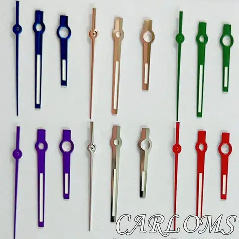 TOP NH34 NH35 NH36 7S26 7S36 4R35 4R36 무브먼트 실버 블루 레드 그린 퍼플 오렌지 로즈 골드 시계 손 빛나는 Best5