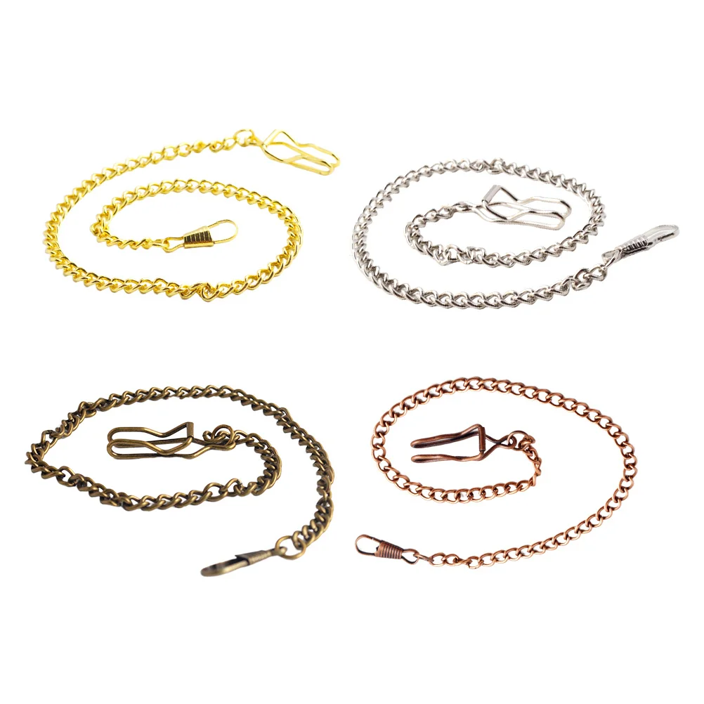 

4pcs 39Cm Metal Pocket Chains Retro Style For Men Durable Jeans Belt Keychain Gift Pocket Watch Chain Metal Watch Chain
