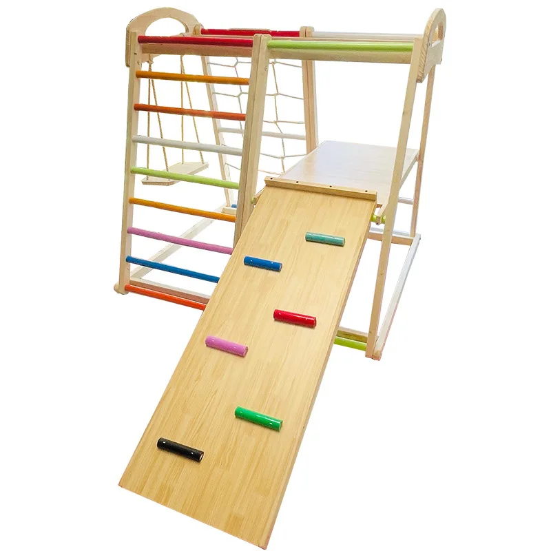 #Children's indoor climbing toy rack, hand and foot exercise wooden climbing frame, children's indoor toy rack