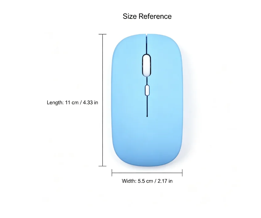 HTMCK Bluetooth-compatible Wireless Silent Mouse, Portable Computer Mice for Laptop, Tablet, Working & Gaming view 5