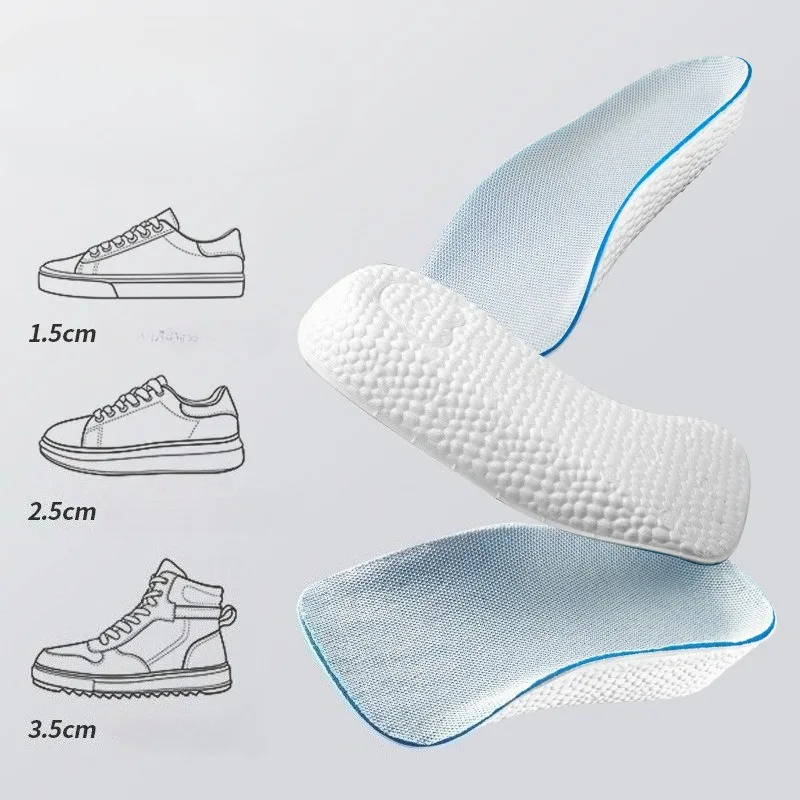 

Стельки для увеличения роста свода стопы, невидимые подъемные вставки длиной 3/4, для мужчин и женщин, мягкие и дышащие подушечки для ног