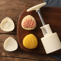 50g 75g cute chestnut mung bean cake ice skin moon cake mold shell nuts hand pressed diy dessert biscuit tool
