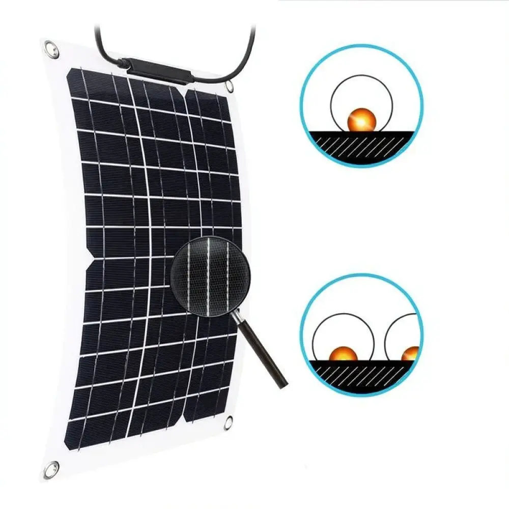 15W Flexible Solar Panel 18V Module For Outdoor RV Marine Battery Charger With Solar Power Regulator Controller Kit