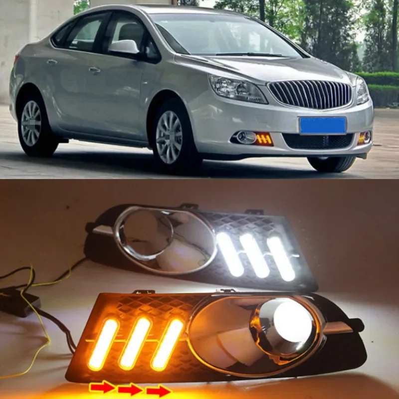 

2PCS For Buick Excelle GT 2010-2013 Auto LED Daytime Light Running Light DRL Front Fog Lamp Day Light