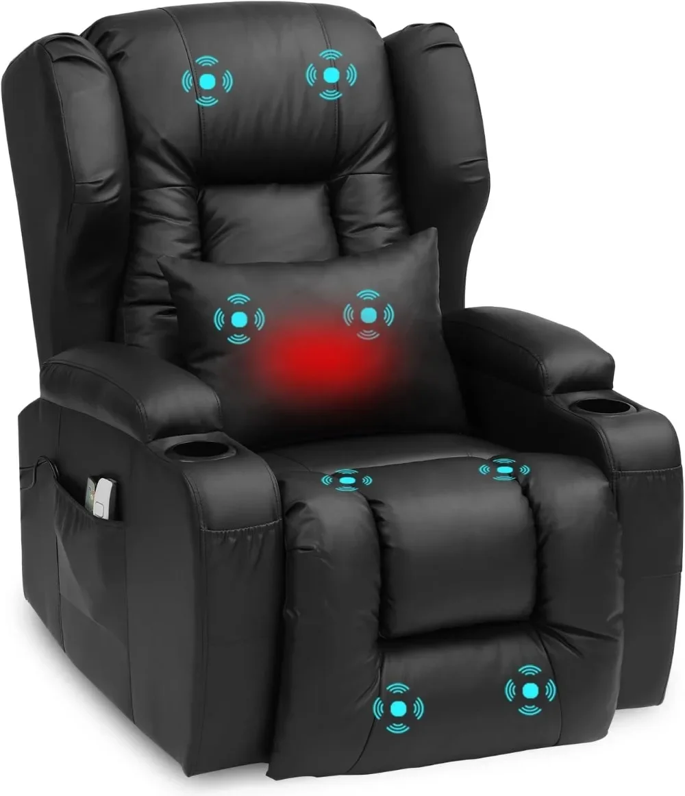 Electric Power Lift Recliner Chair for Elderly with Massage & Heat, Motorized Recliner Sofa for Living Room with Remote Control,