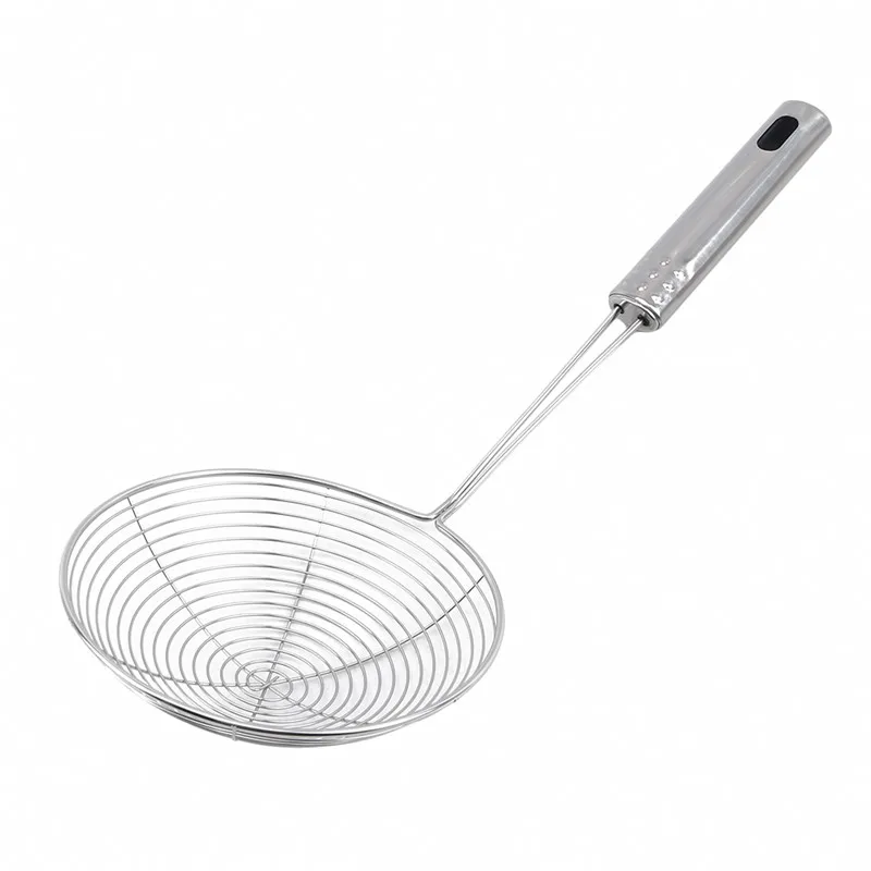 Handle Frying Filter Long Stainless Steel Colander French Fries Colander Kitchen Fried Net Sieve Tool Spoon Leaky Spoon