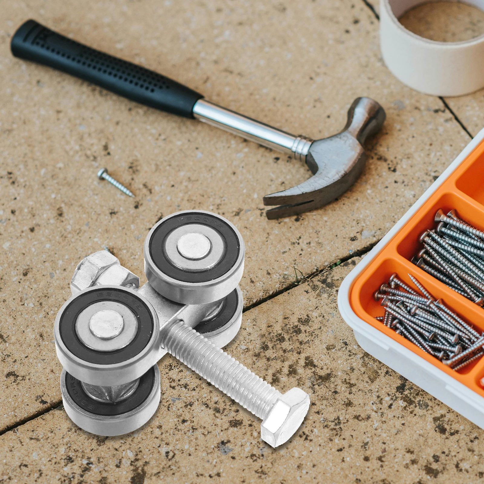 

Sliding Door Hanging Wheel Dual Bearing Heavy Duty Trolley Barn Rollers Folding Pulley Steel Garage Hardware Roller Tracks Easy