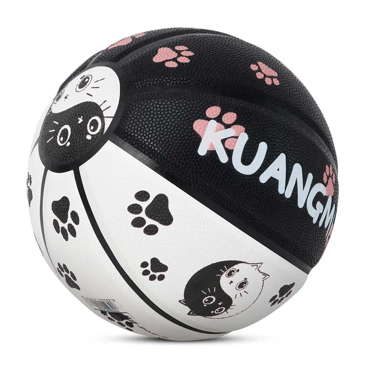 Kuangmi Basketball，Cat Series, Size 5/6/7 , Indoor/Outdoor, Fun Novelty Gift for Cats and Basketball Lovers，KMBB536