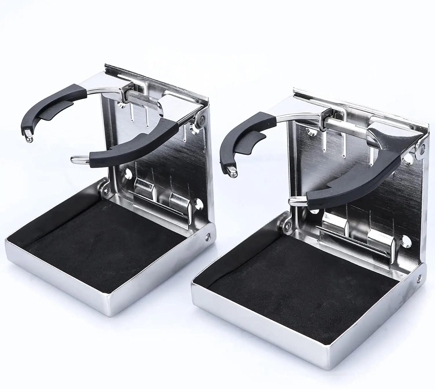 

2X Stainless Steel Cup Holder Marine Adjustable Folding Cup Beverage Rack Holder for Boat Camper Truck Car RV Kayak Accessories