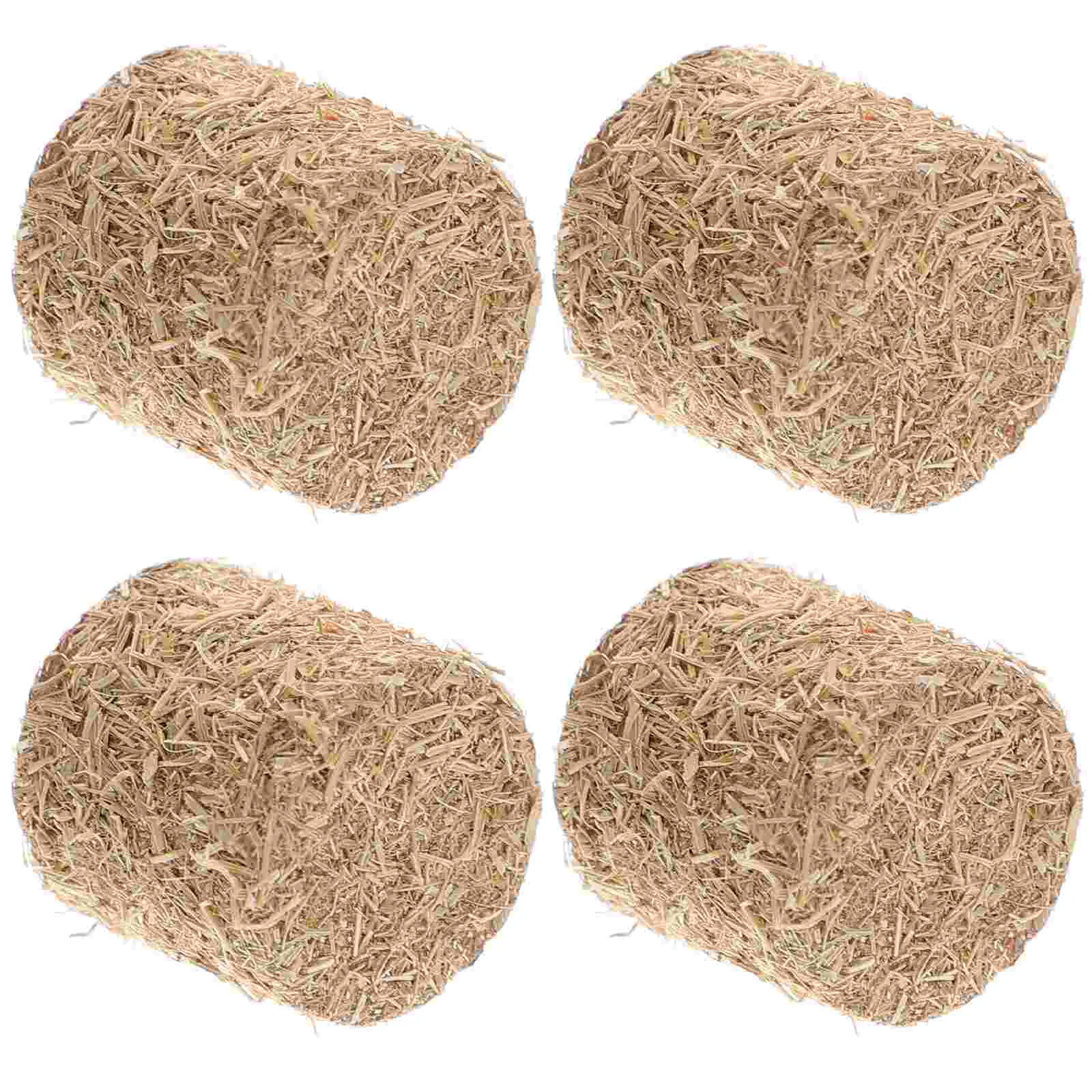 

4 Pcs Mini Haystack Model Halloween Decorations Yard Props Scene Layout Office