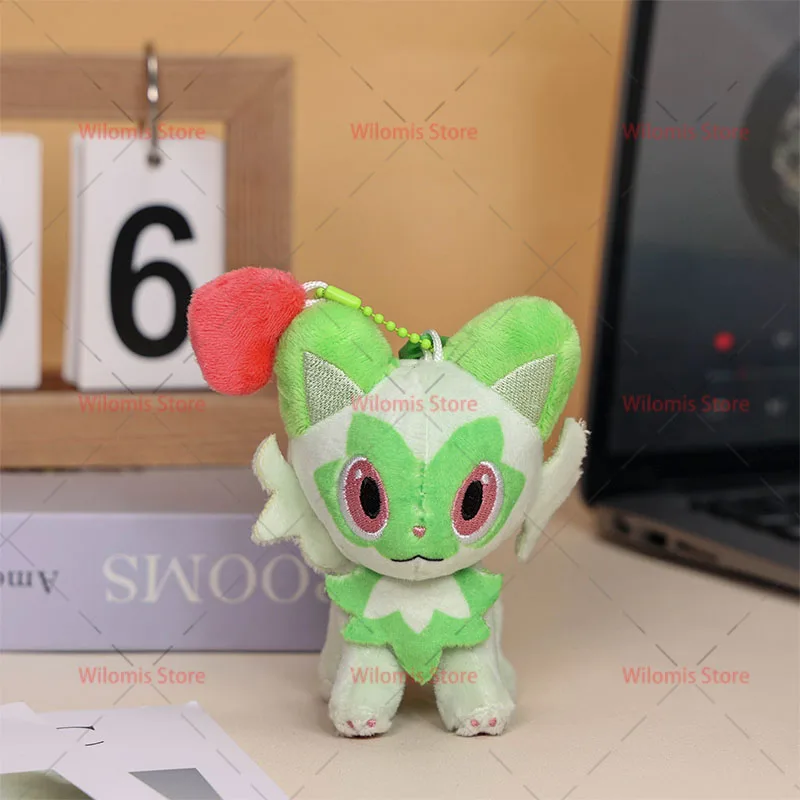 New Original Pokemon Sprigatito Plush Toy Kawaii Cartoon Sprigatito Cake Sprigatito Keychain Bag Pendant Soft Doll Birthday Gift