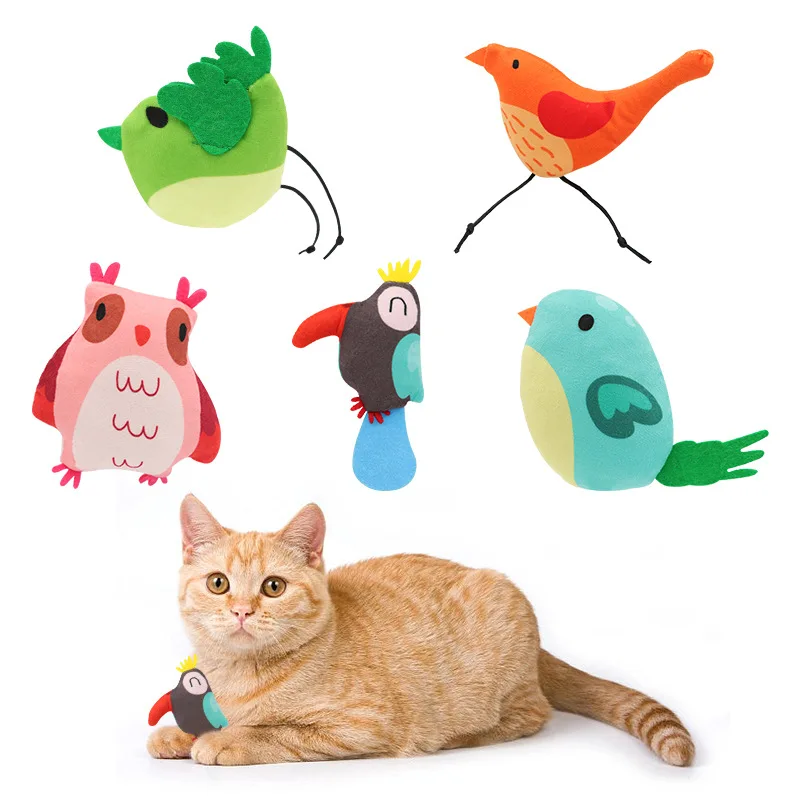 

Pet Supplies Cartoon Plush Owl Bird Shaped Catnip Toy Self Fun Teeth Grinding Teeth Cleaning Cat Toy