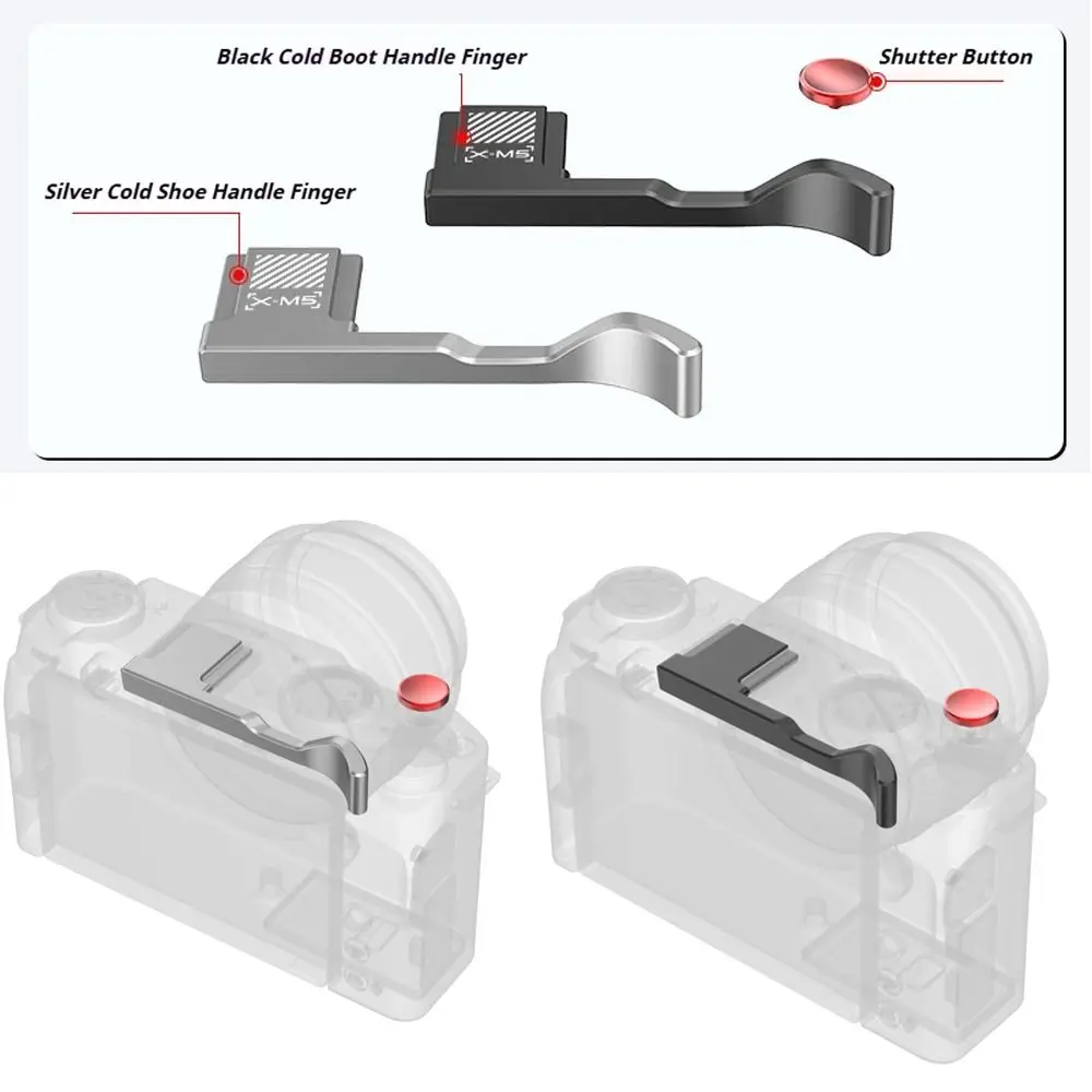 New Camera Expansion Kit L Plate Solid Wood Handle Quick Release Durable Finger Grip Aluminum Shutter Button Kit for Fuji X-M5