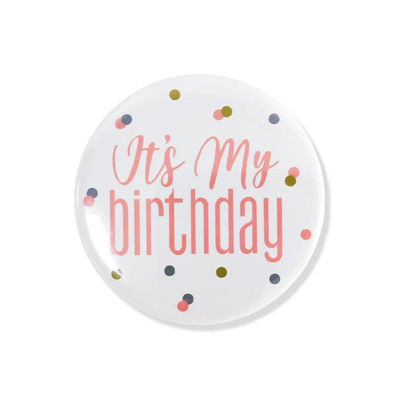 New Happy Birthday Theme Emblem Birthday Party Children\'s Adult Clothing Decoration Badge Birthday Party Decoration Souvenir