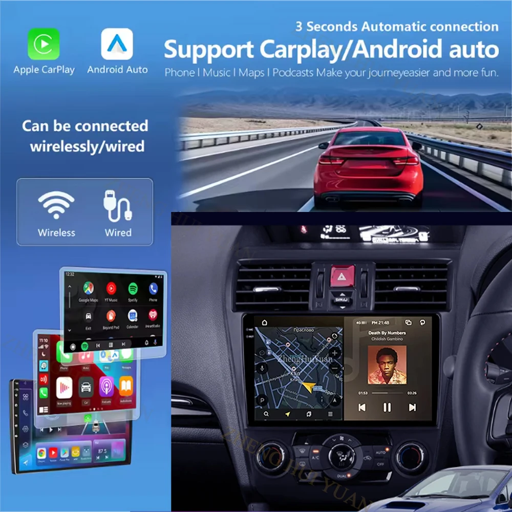 For Subaru Levorg VM 2014 - 2020 Android 16 Auto Carplay Car Radio GPS Navigation Multimedia Player Bluetooth DSP WIFI 4G RDS BT