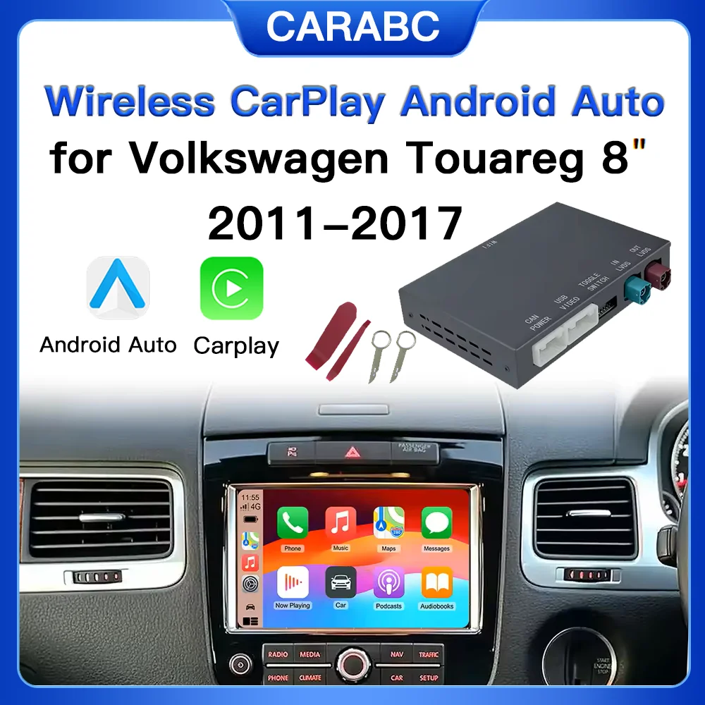 وحدة التحديثية اللاسلكية Carplay لسيارة Volkswagen Touareg RNS850 Android محول السيارات airplay VW 2010-2017 car play Mirroring