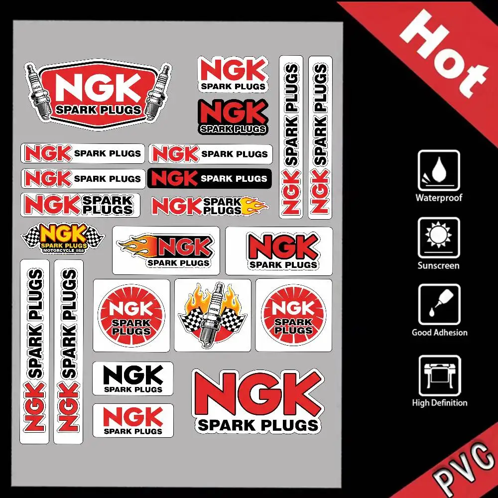 FOR NGK MOTO Waterproof Reflective Scratch Cover Sticker Universal Decor Decal For Car Motorcycle Helmet Refrigerator