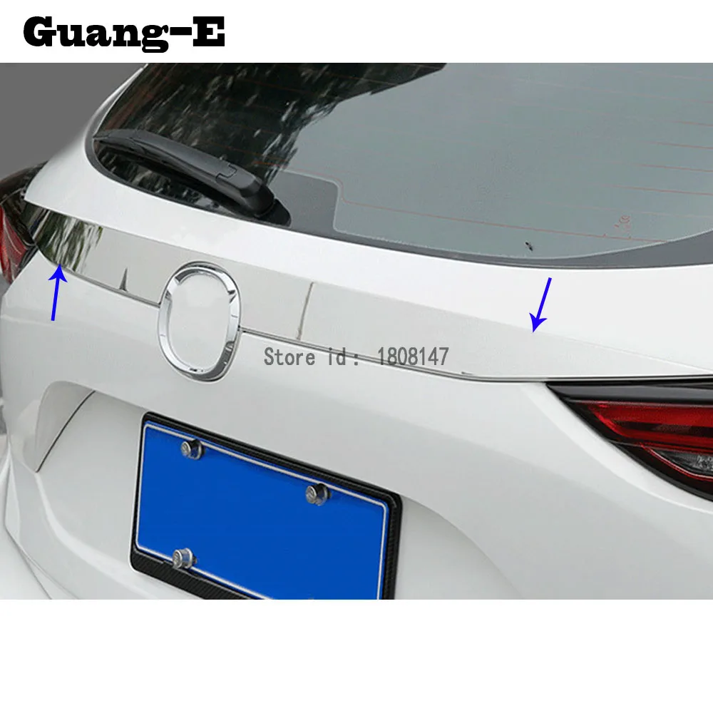 Car Sticker Stainless Steel Rear Door Tailgate Frame Plate Trim Lamp Trunk For Mazda CX-5 CX5 2017 2018 2019 2020 2021 2022
