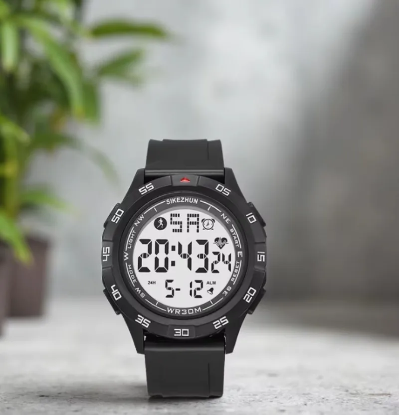 Men's Watch Multi Functional Outdoor Men's Sports Electronic Watch Night Light Alarm Clock Large Dial Watch