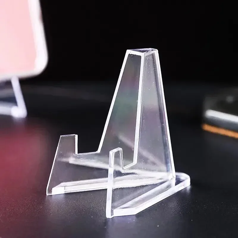 1-30Pcs Acrylic Stands Mini Coin Display Easel Holder Small Rack For Display Collection Coin Capsule Challenge Medal Holder