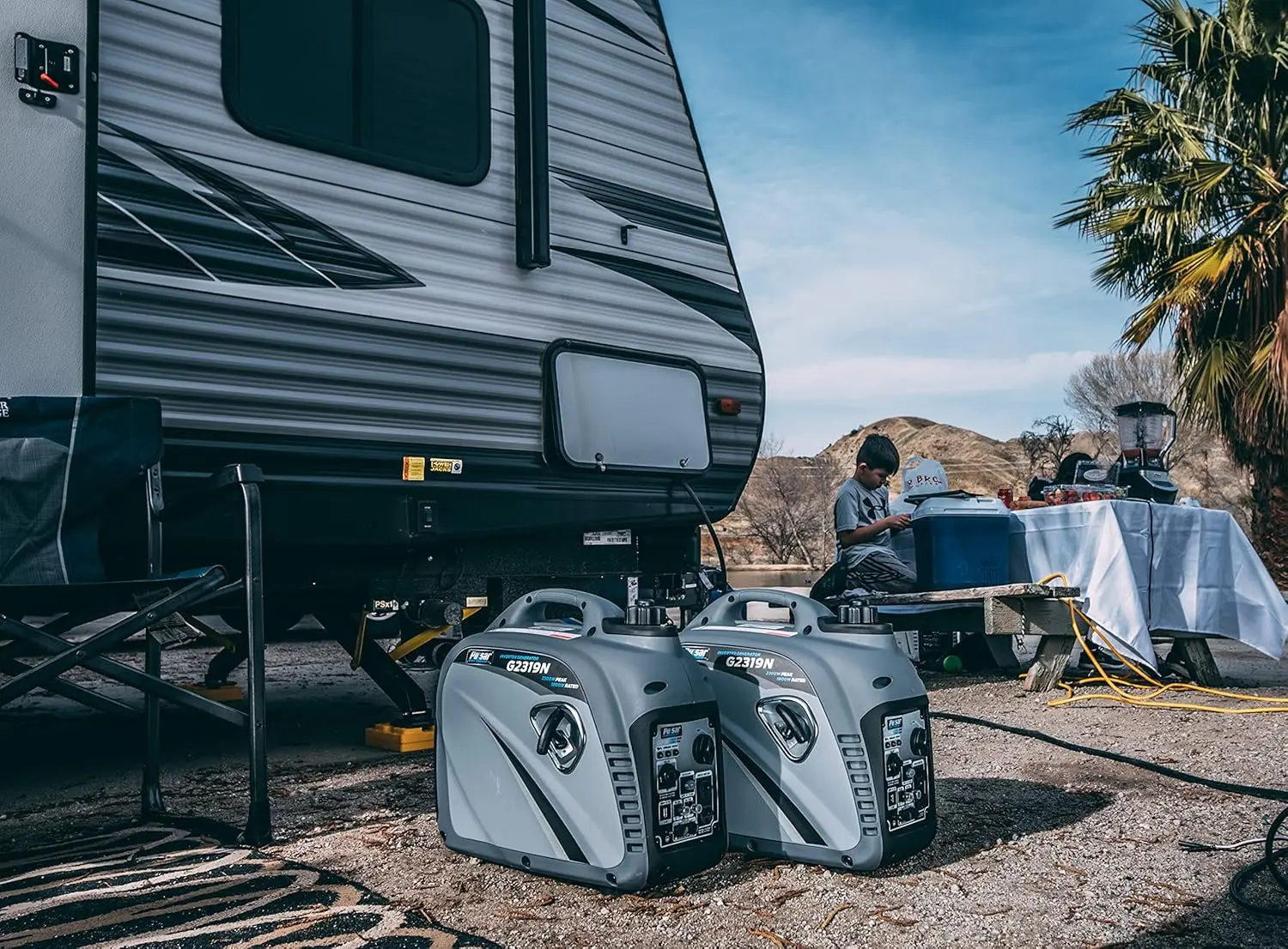 Portable Gas-Powered Quiet Inverter Generator With USB Outlet & Parallel Capability, Carb Compliant, G2319N