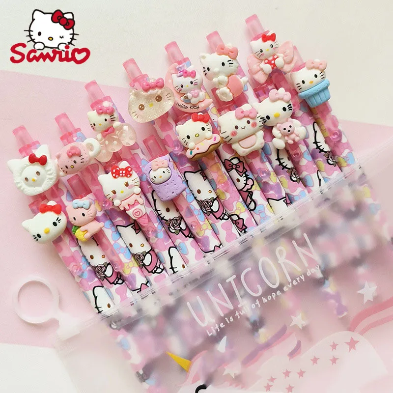 

Sanrio 20 шт. Новинка Kawaii Hello Kitty мультфильм Розовая милая девушка углерод черный 0,5 мм пресс фотография Канцтовары подарок оптовая продажа