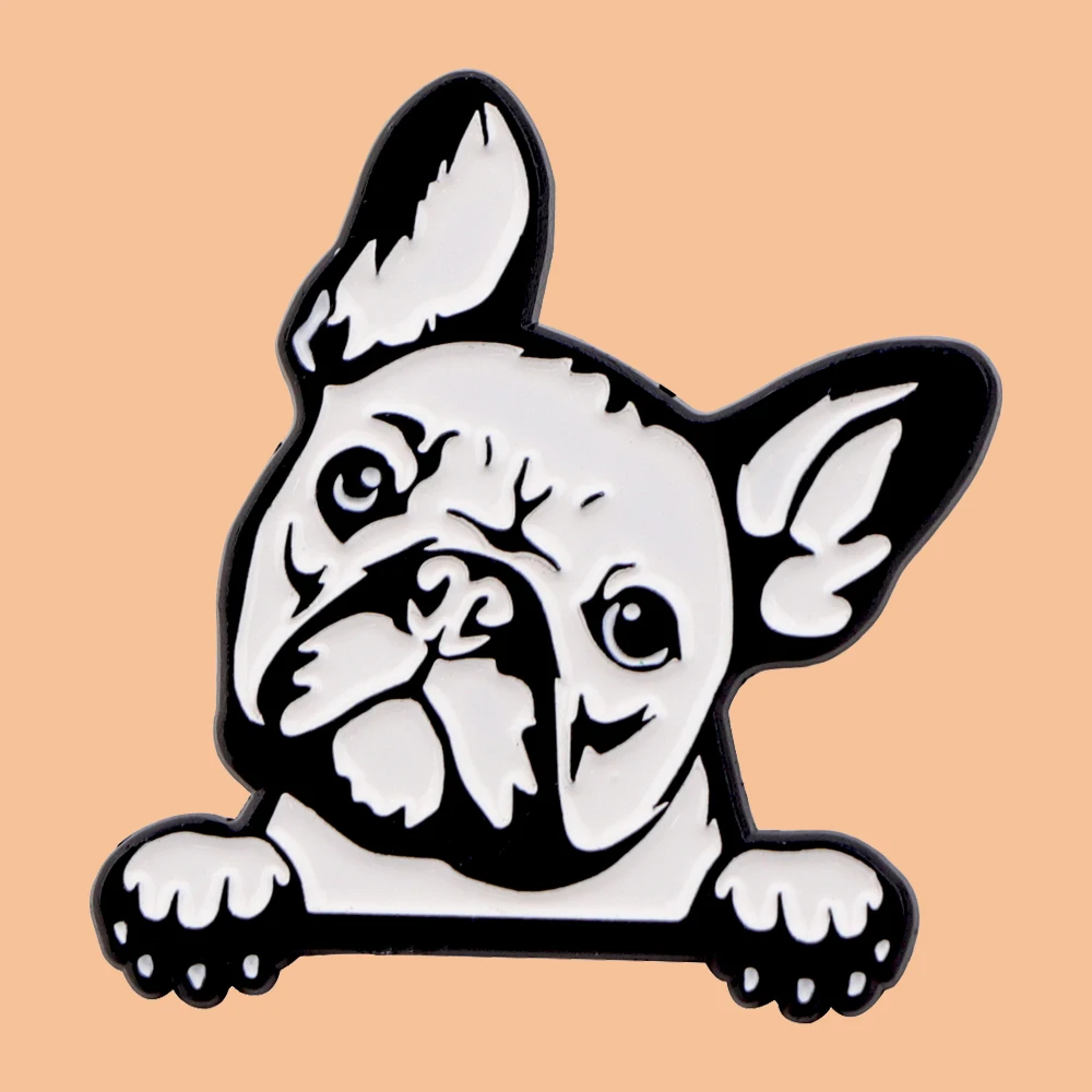 Bulldog Enamel Lapel Pin Badge Pins Hats Clothes backpacks Decoration Jewelry Accessories Gift