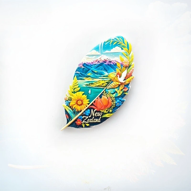 New Zealand Souvenir Fridge Magnet - Adorable 3D Kiwi & Landmark Set Unique Oceania Gift for Travel & Cute Home Decor