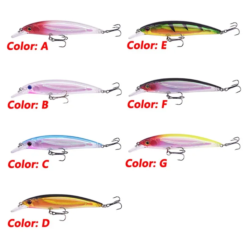 1 pièce. Laser plastic fishing lure 11 cm 11,5 g floating wobblers artificial hard bait with hooks under crank handle