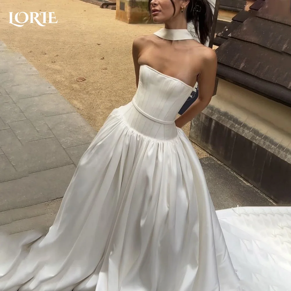 

LORI Pleats Arabia Prom Dresses Ivory Ruched A-Line Straopless Evening Dress Elegant Boat Neck Bridal Party Gown Customized 2025