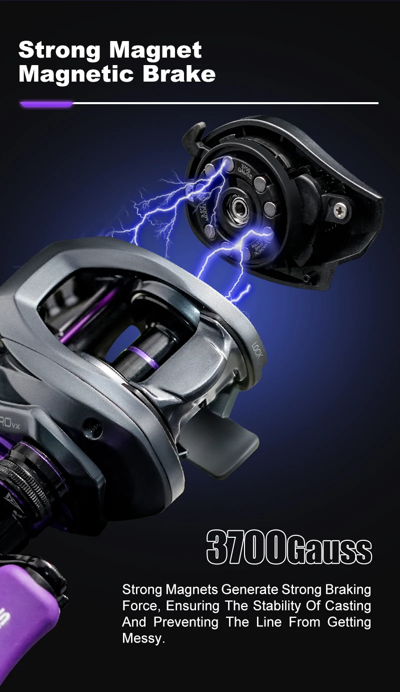 Seasir ZERO-VX 133 g BFS Baitcasting-Angelrolle, ultraleicht, 7,6:1 Übersetzungsverhältnis 6+1BB, maximale Zugkraft, 4 kg, Frisch-Salzwasser-Angelspule – Detail 8