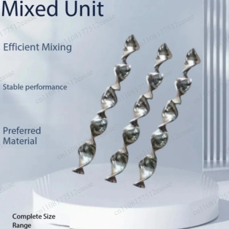 Stainless Steel Static Mixing Core Spiral Blade Tube Unit, 304/316 Material Stable Flow Mixer