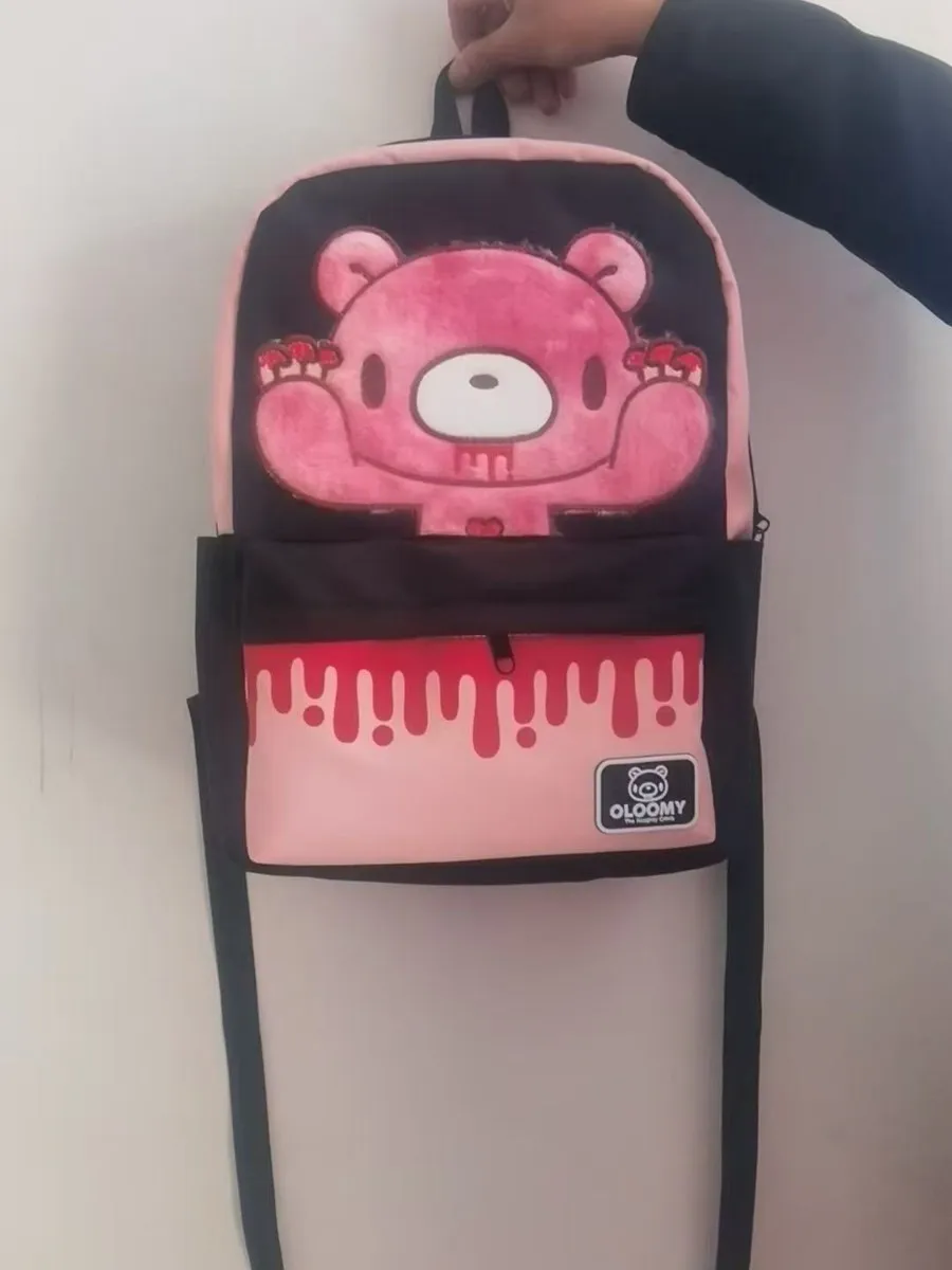 Gloomy Bear Backpack Large Capacity Cartoon Plush Backpack Casual Travel Backpack For Daily Outdoor Travel School