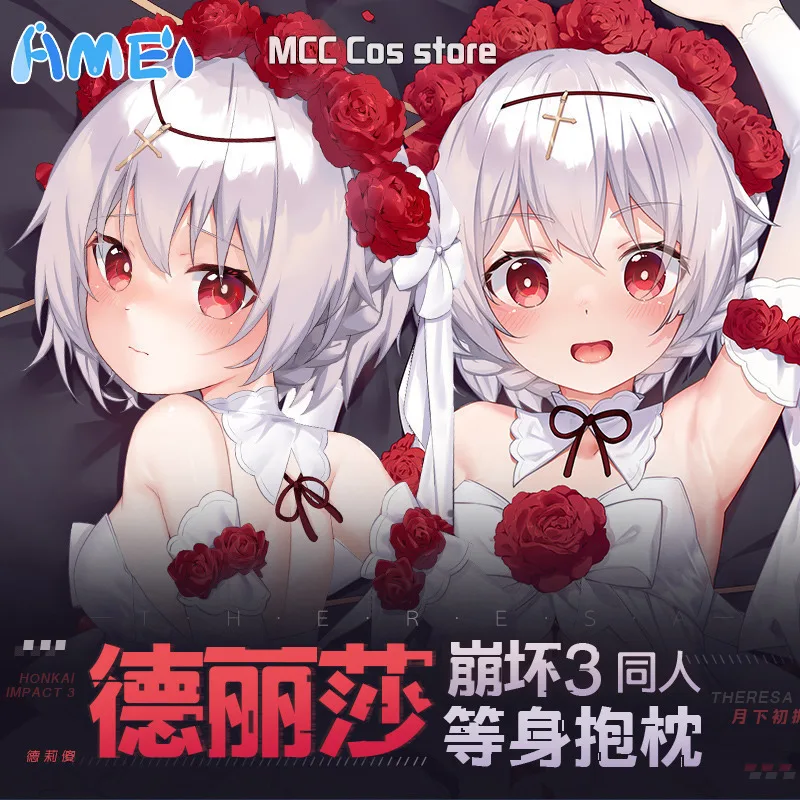 

Anime Honkai Impact 3 Theresa Apocalypse Sexy Dakimakura 2WAY Hing Body Case Cosplay Otaku Pillow Cushion Cover YT