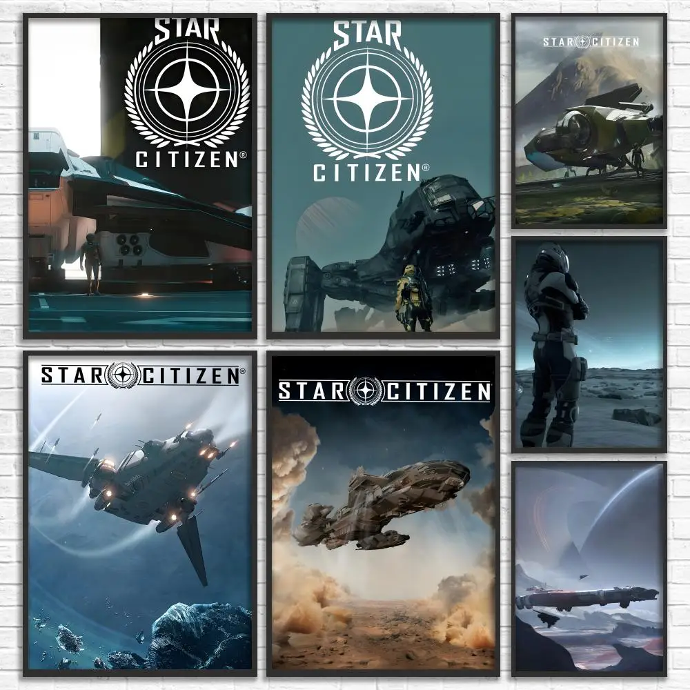 Video Game S-Star Citizen Painting Calligraphy Canvas Mural For Interior Walls Crease-Free Beautiful For Living Room Bedroom