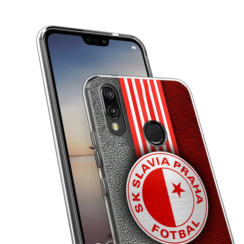 Sk Slavia Praha Czech Republic Phnoe Case for Huawei P30 P40 P20 P10 Lite P50 Mate 20 10 Pro P Smart Z 2019 2021 Unique Cover Co