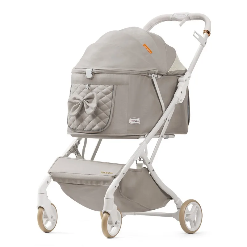 Pet cart for small and medium-sized dogs, one-click folding and light going out