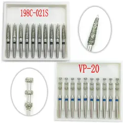 FG-Fraises dentaires diamantées à tige, haute vitesse, pièce à main, outils de dentiste, 1.6mm, 10 pièces par boîte