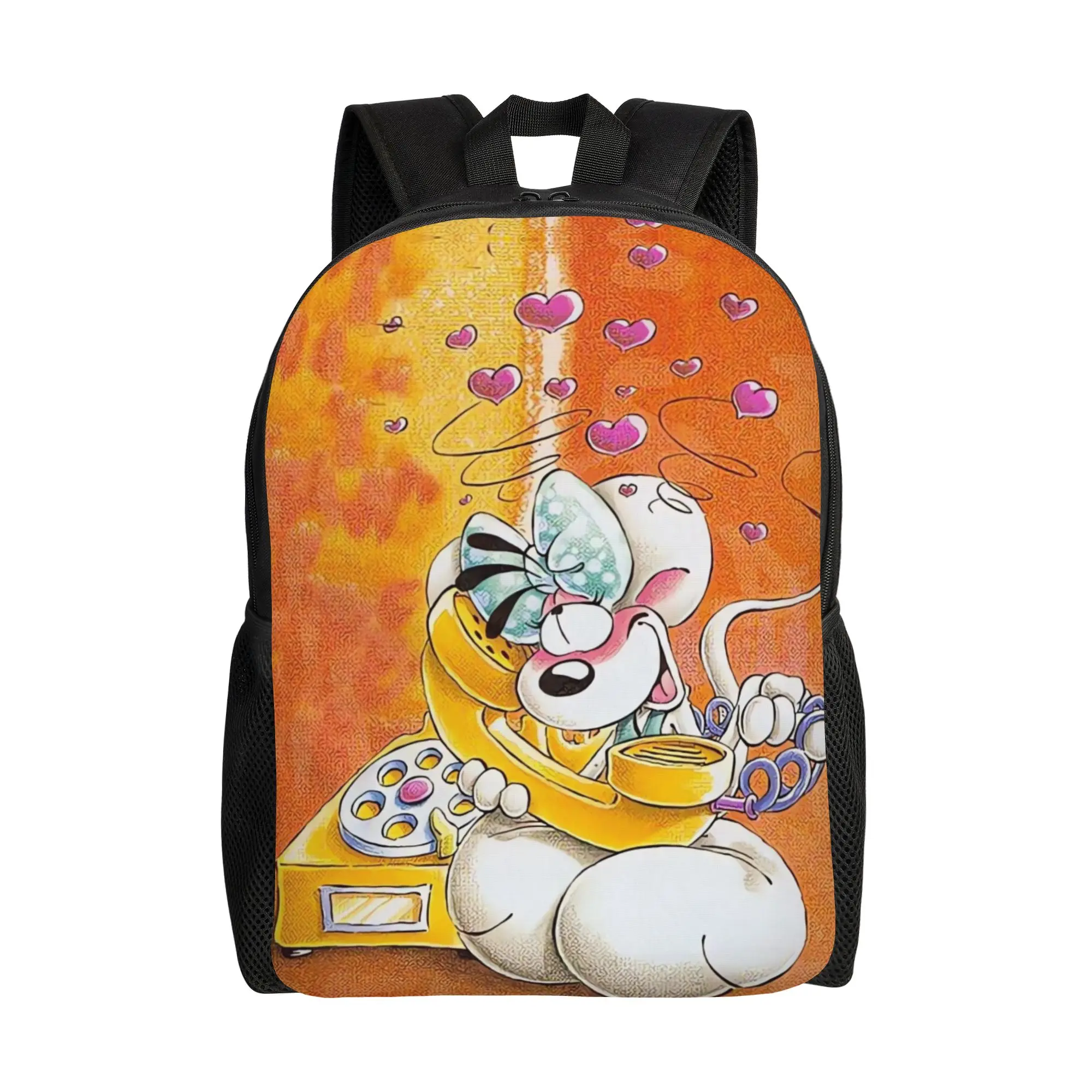 

Милый рюкзак с принтом Diddl Diddlina, большой студенческий рюкзак из полиэстера, для отдыха, для старшей школы, дорожный, на заказ