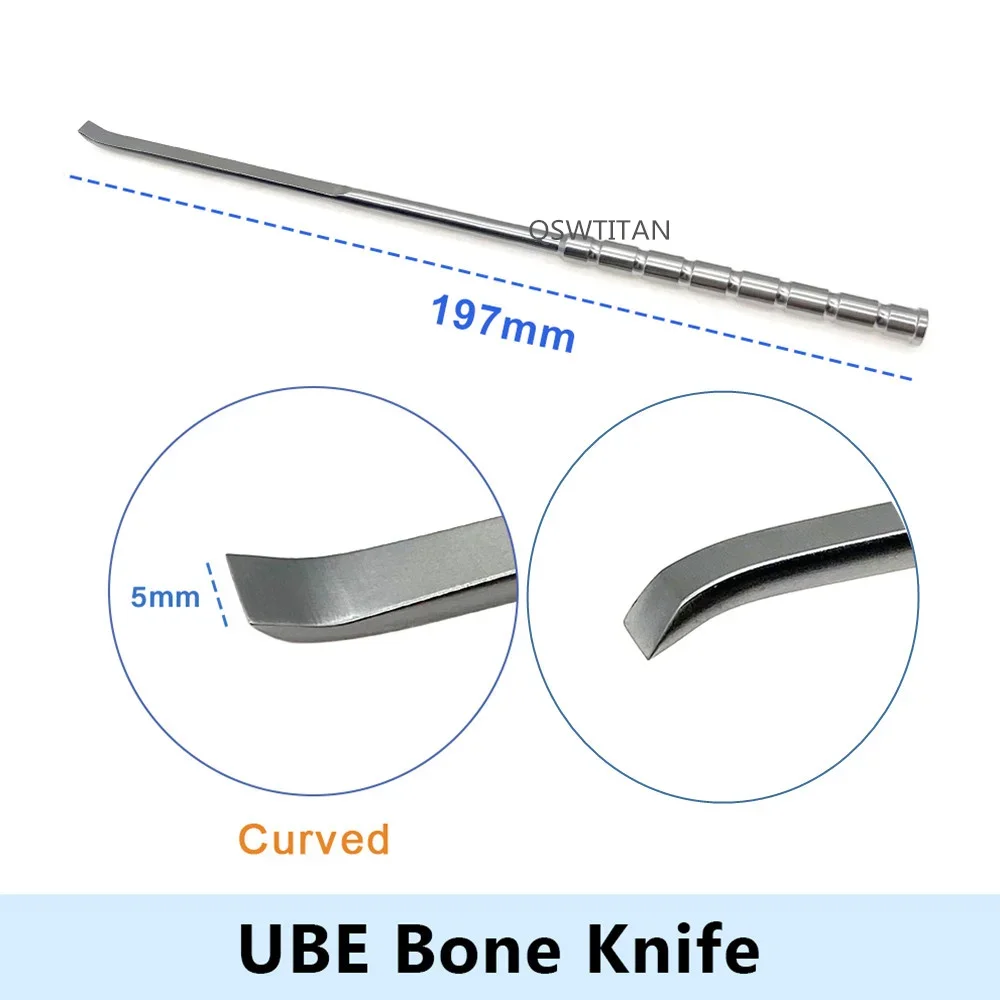 Stainless steel Bone chisel UBE bone knife Autoclavable Orthopedic Instrument Straight Curved