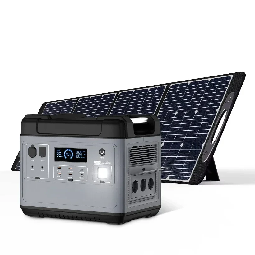 2000W Complete System Generator Off Grid Photovoltaic Solar Power System 200W Solar Fan With Solar Panel