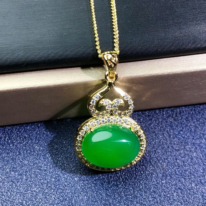

Rose Inlaid Agate Women's Chalcedony Oval Pendant Jewelry