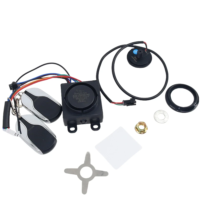 

Сигнализация для электросамоката, запуск одной кнопкой, устройство защиты от кражи с управлением через приложение, дистанционное управление, замок-ключ, подходит для электромотоциклов