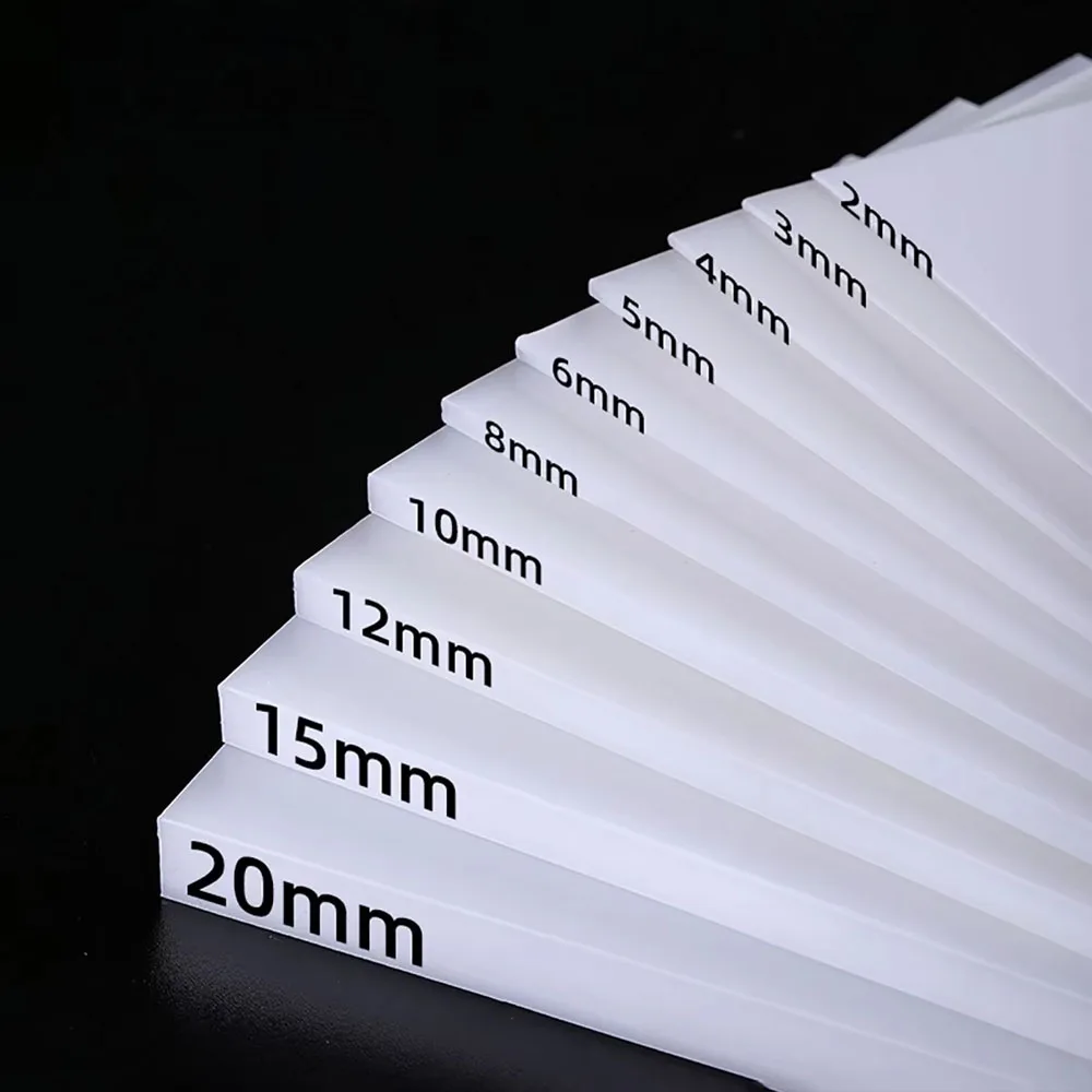 Thickness 3mm-20mm White Polypropylene Board 100x100mm 100x150mm 150x200mm 200x200mm PP Plastic Sheets Plate For DIY