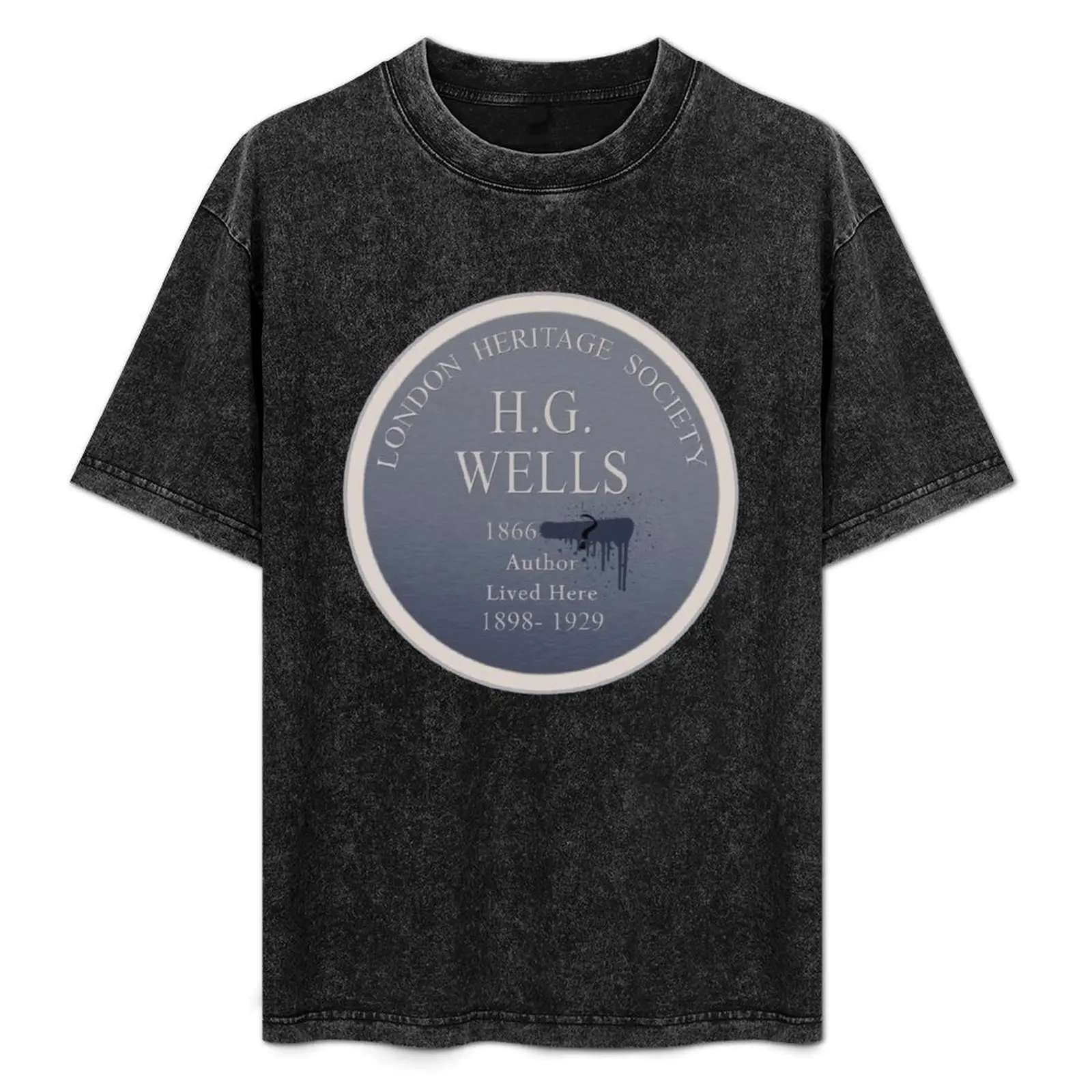 

HG Wells Lived Here T-Shirt Summer Fashion Casual Tee Shirt