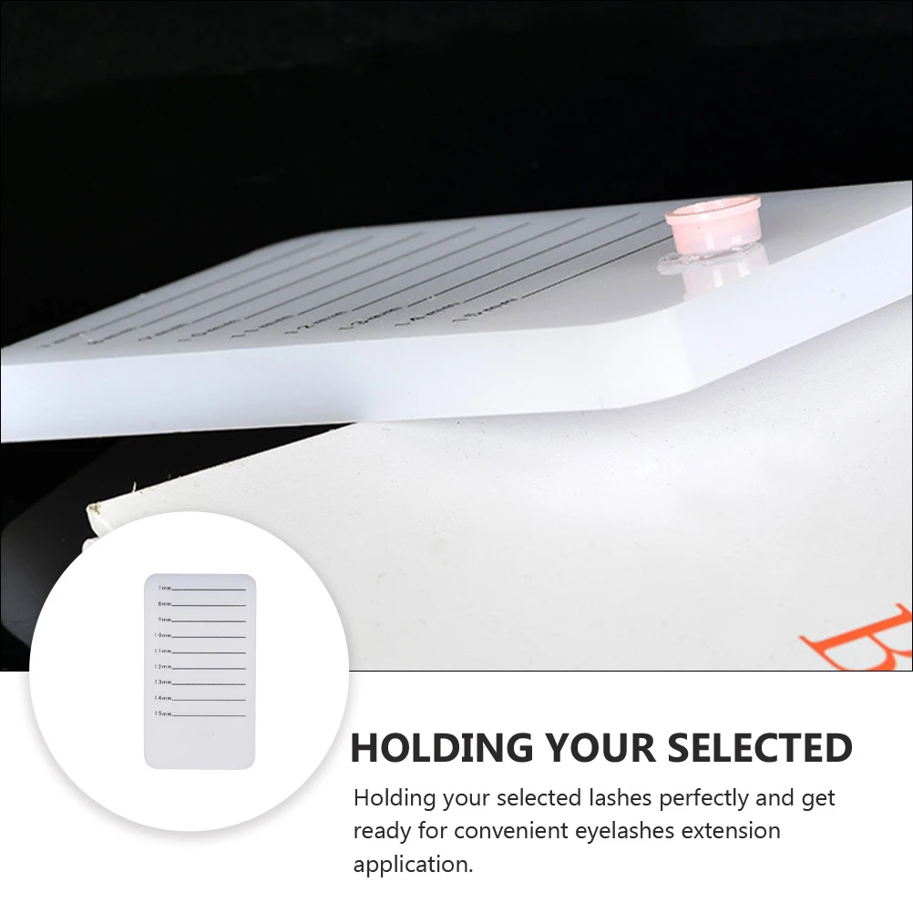 Eyelash Extensions Tray Transparent with Scale False Lashes Holder for Grafting Easy Application Beauty Salon Tools
